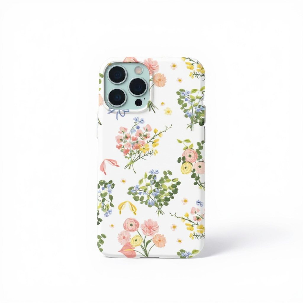 Delicate Floral Print Tough Phone Case