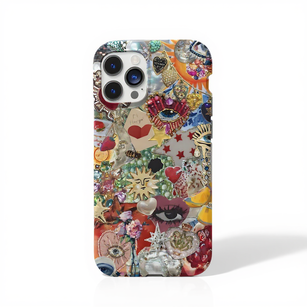 Eclectic Mixed Media Art Tough Phone Case