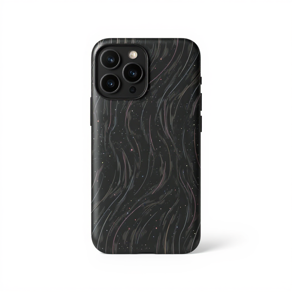 Elegant Black Swirl Design Tough Phone Case