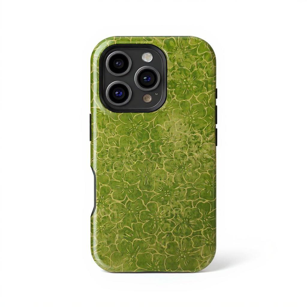 Elegant Floral Green Pattern Tough Phone Case