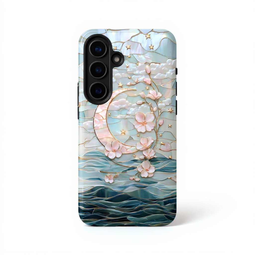 Elegant Floral Moonrise Tough Phone Case