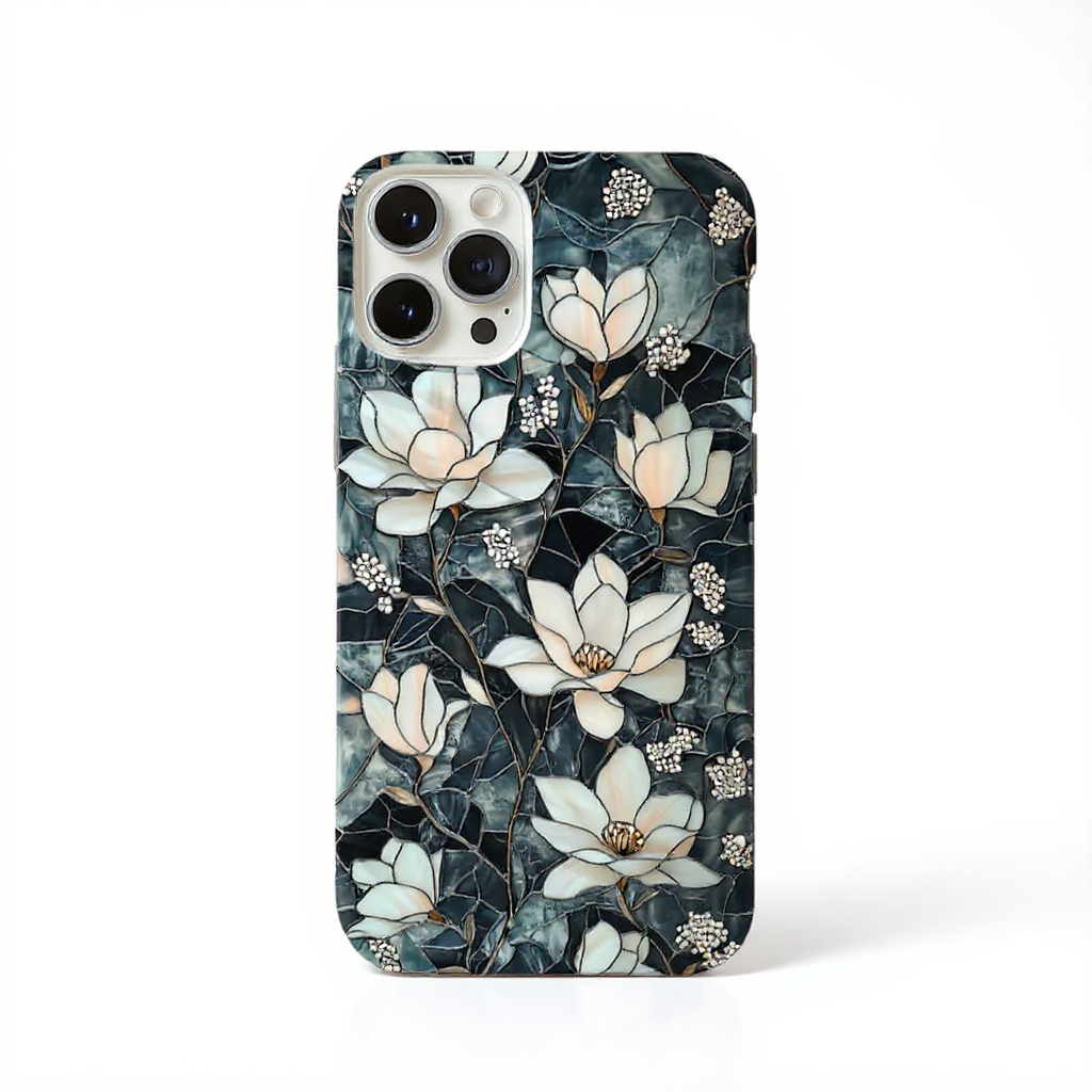 Elegant Floral Mosaic Art Tough Phone Case