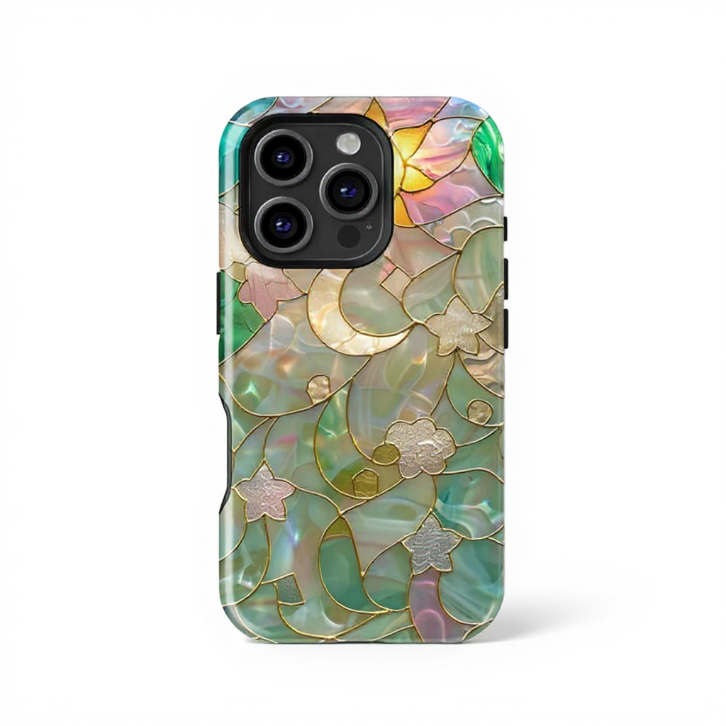 Elegant Floral Mosaic Tough Phone Case