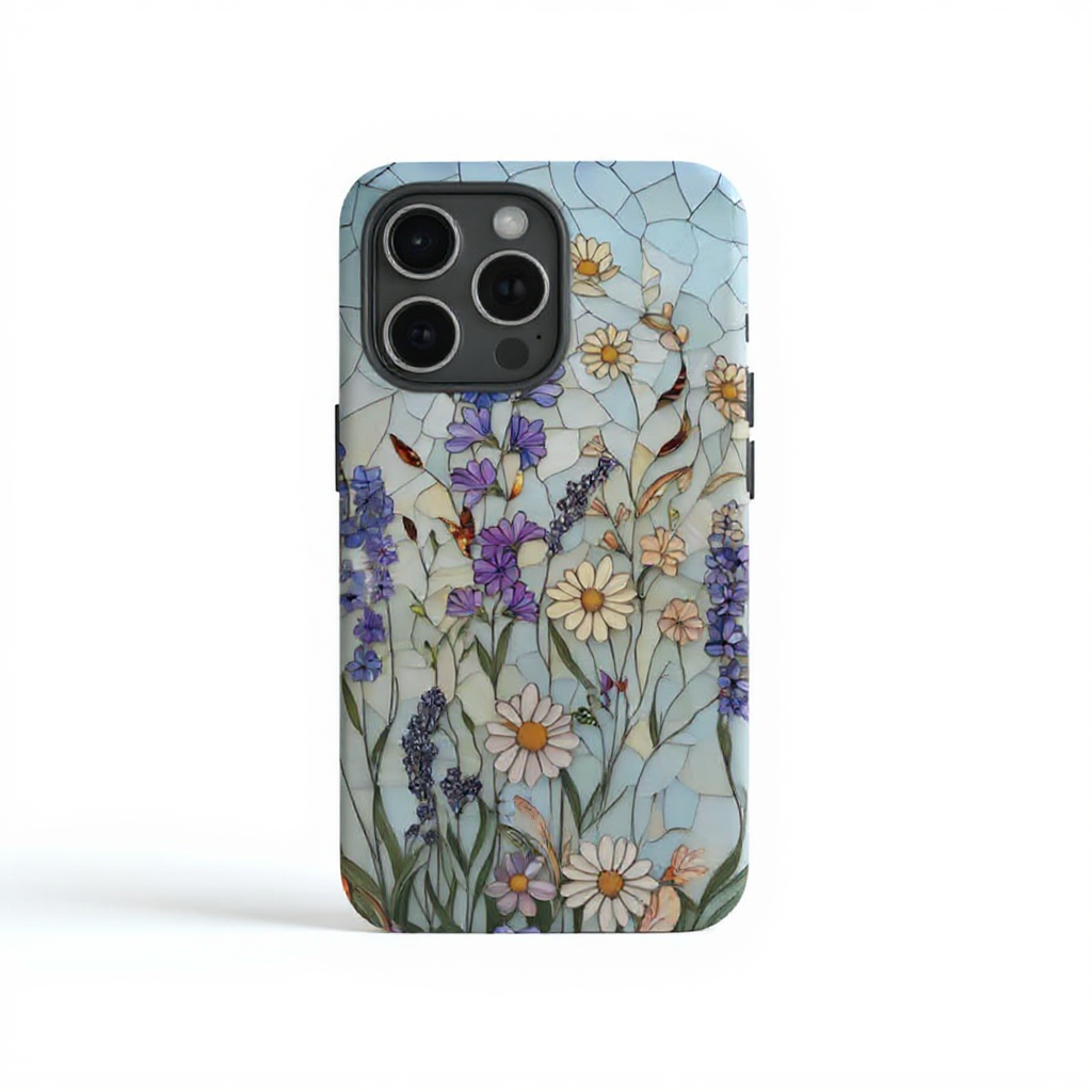 Elegant Floral Mosaic Tough Phone Case