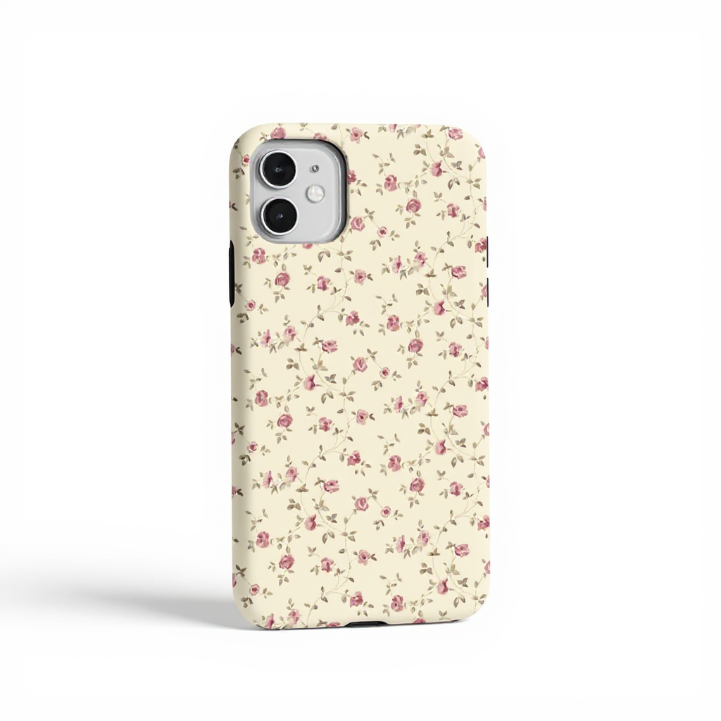 Elegant Floral Print Tough Phone Case