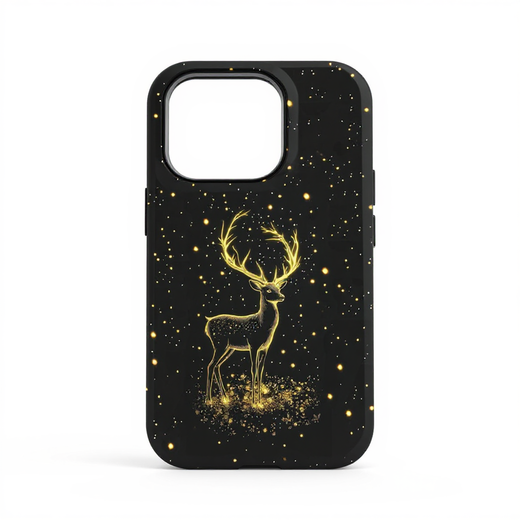 Elegant Golden Deer Design Tough Phone Case