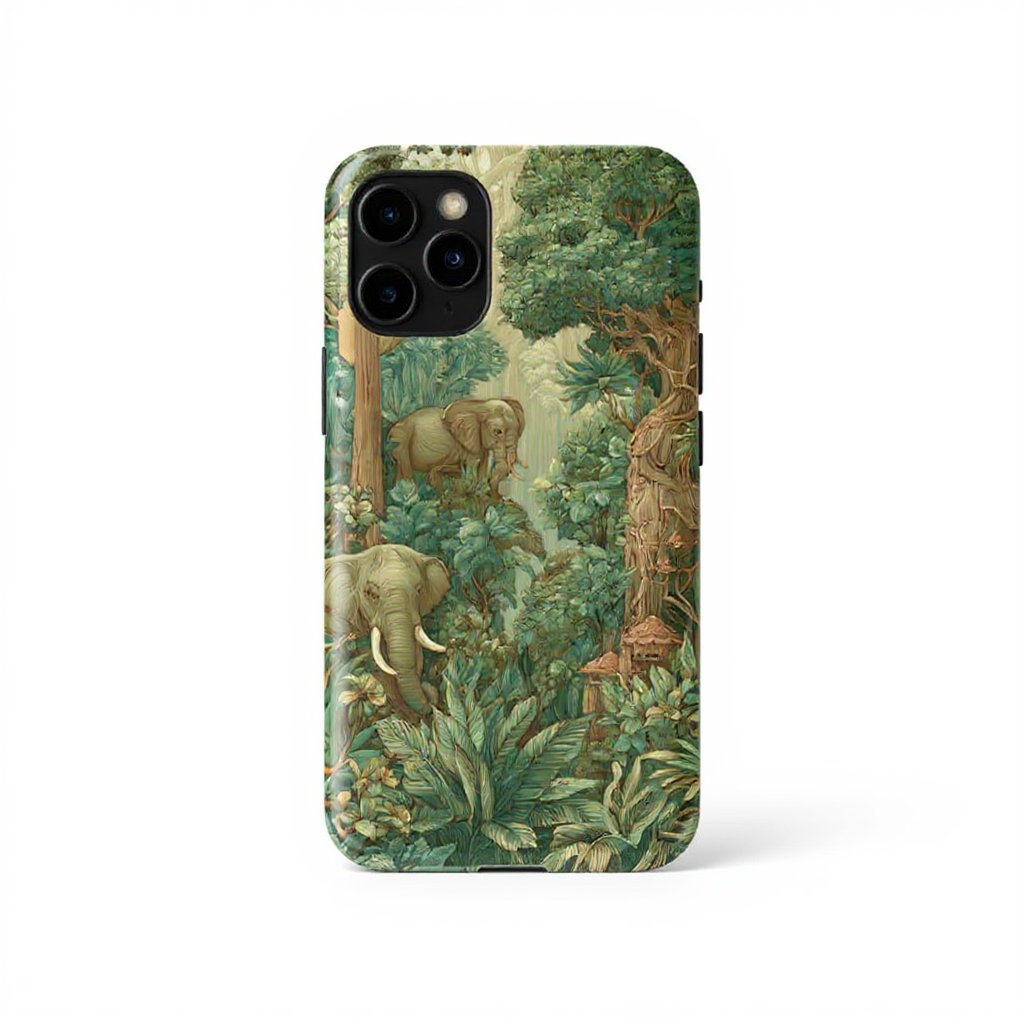 Elegant Jungle Elephants Tough Phone Case