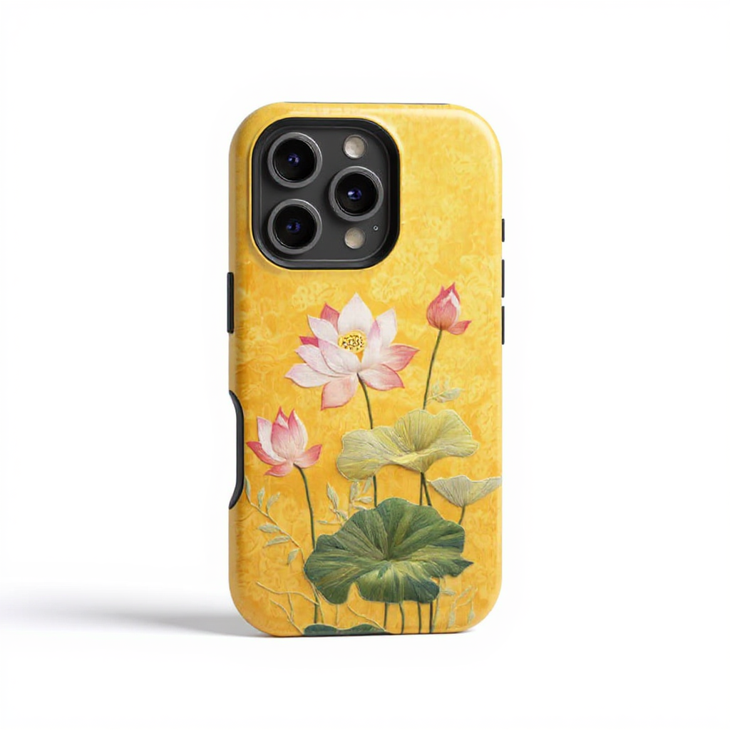 Elegant Lotus Flower Art Tough Phone Case