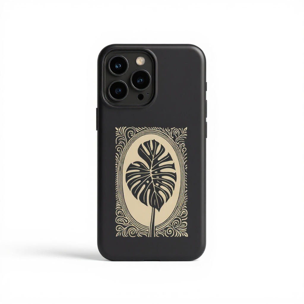 Elegant Monstera Leaf Art Tough Phone Case