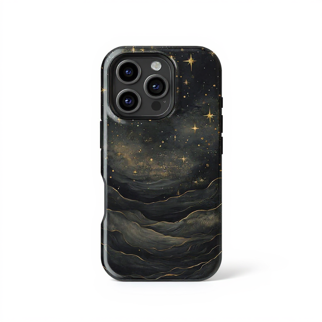 Elegant Night Sky Waves Tough Phone Case