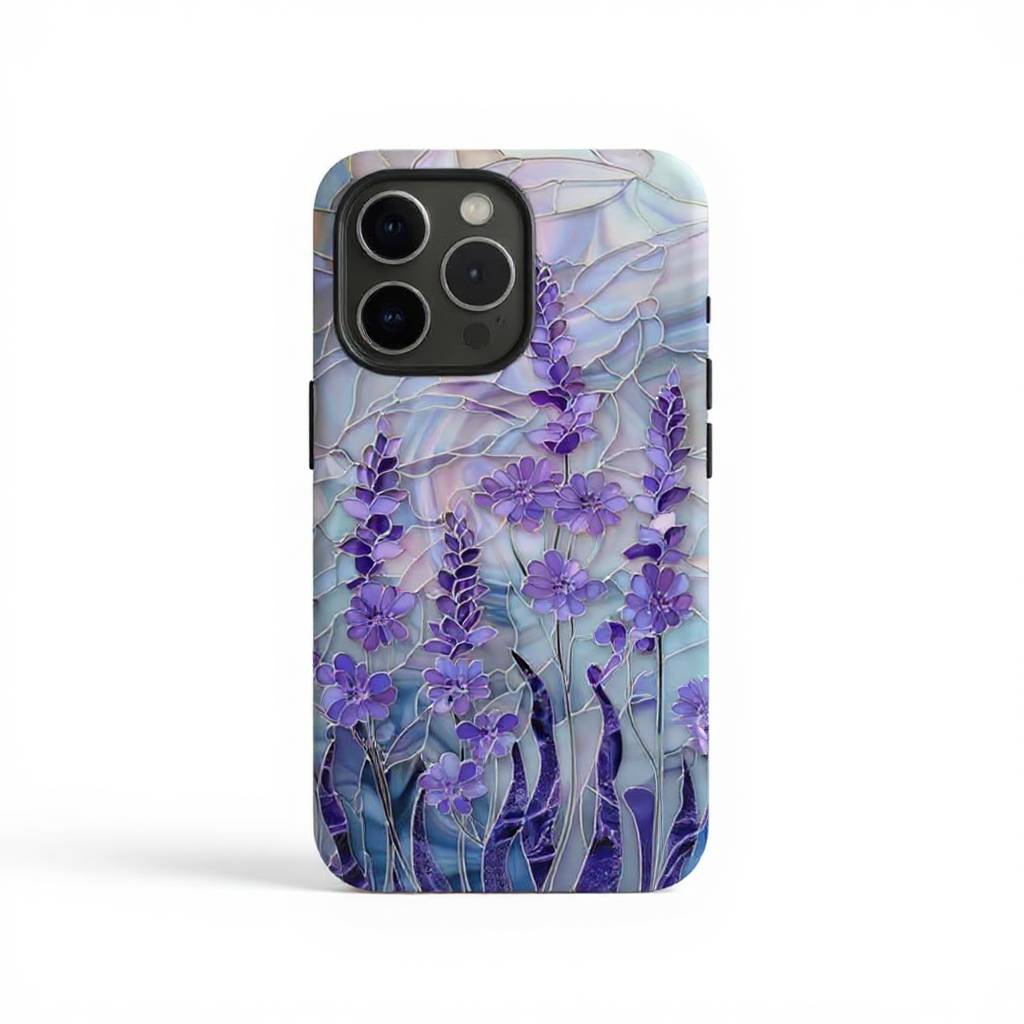 Elegant Purple Floral Art Tough Phone Case