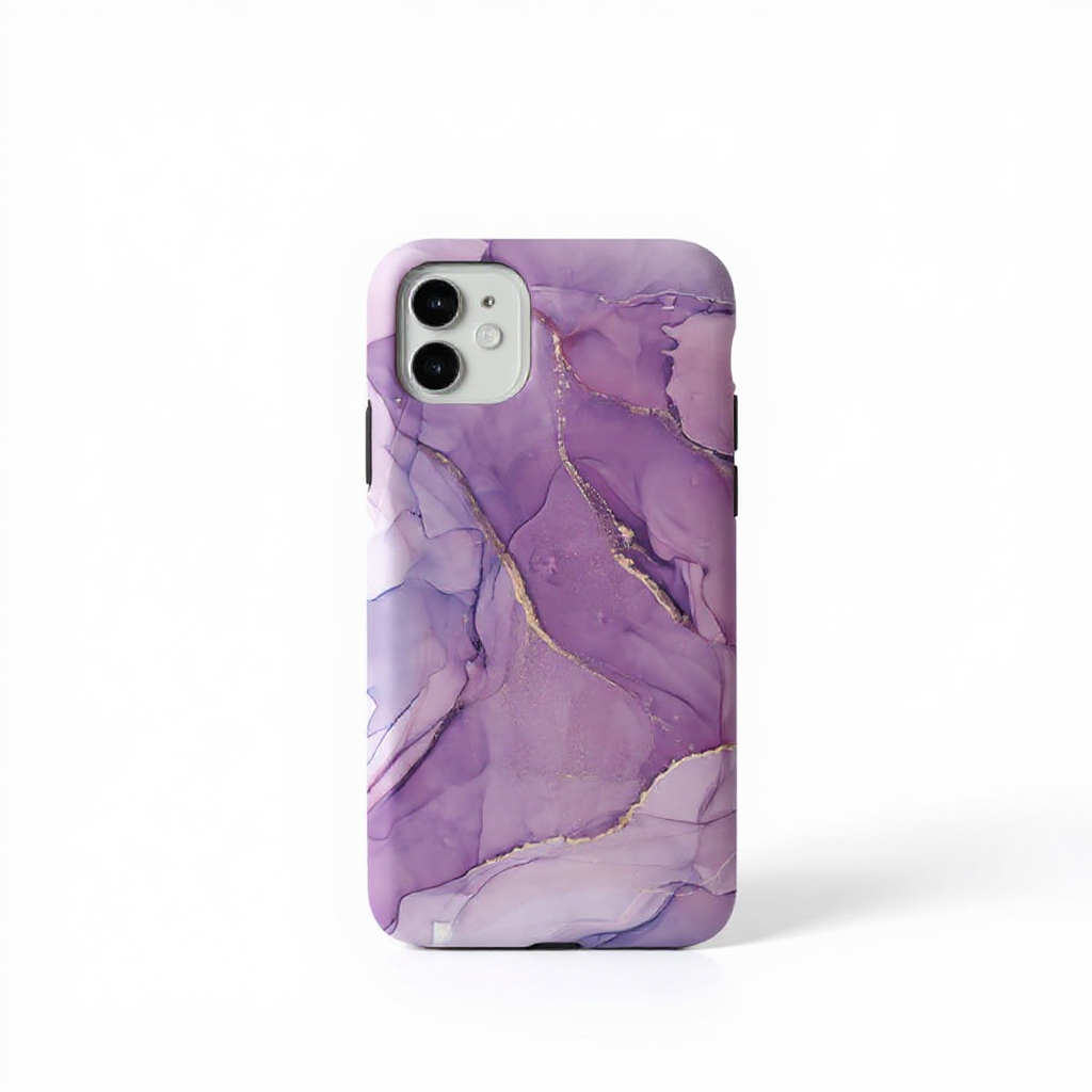 Elegant Purple Marble Design Tough Phone Case