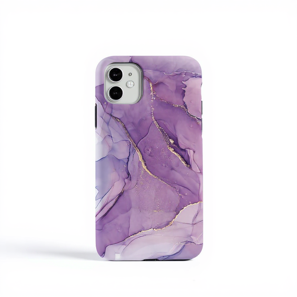 Elegant Purple Marble Design Tough Phone Case