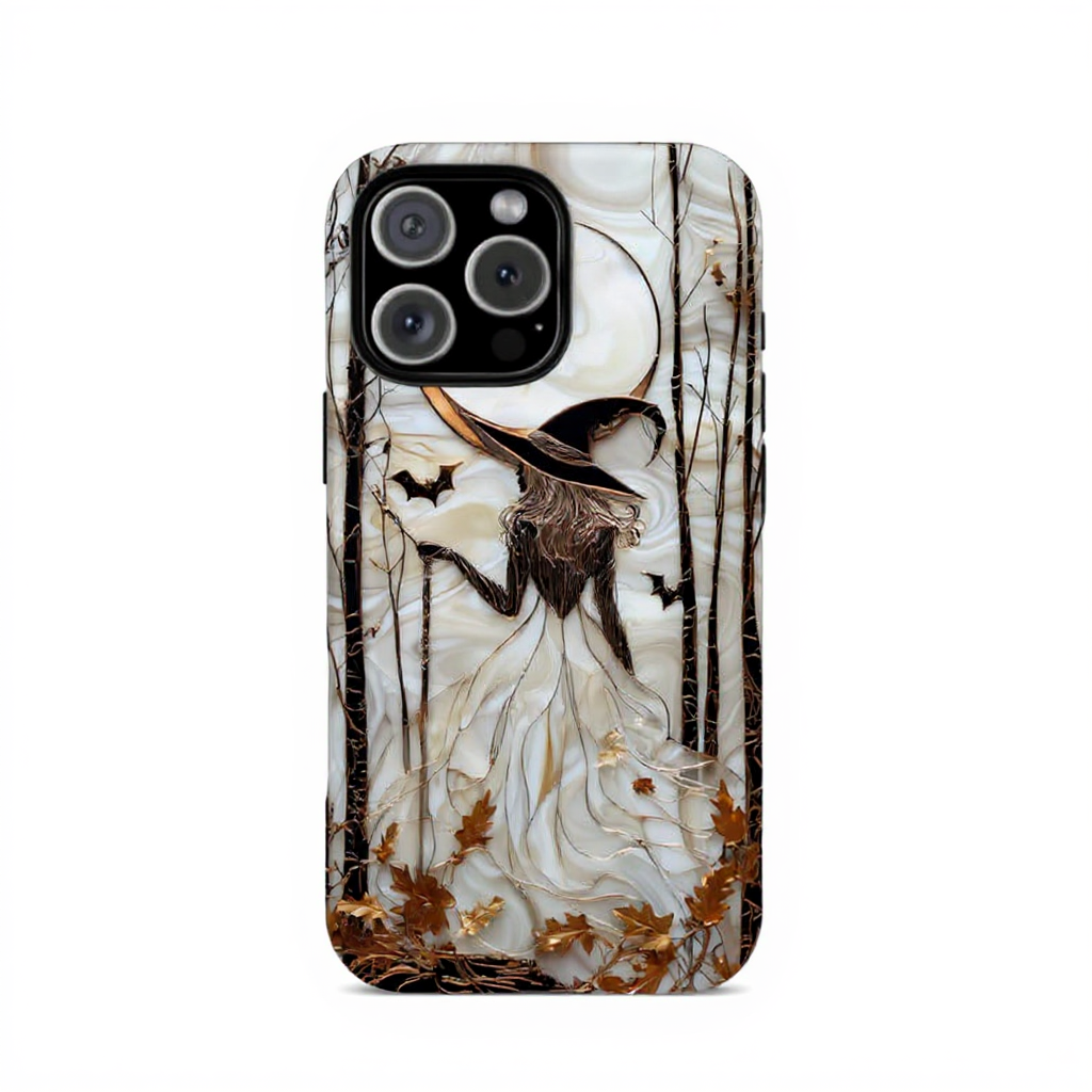 Enigmatic Witch in the Forest Tough Phone Case