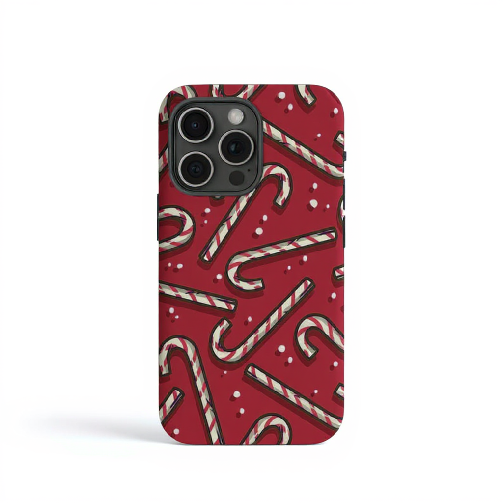 Festive Candy Cane Pattern Tough Phone Case