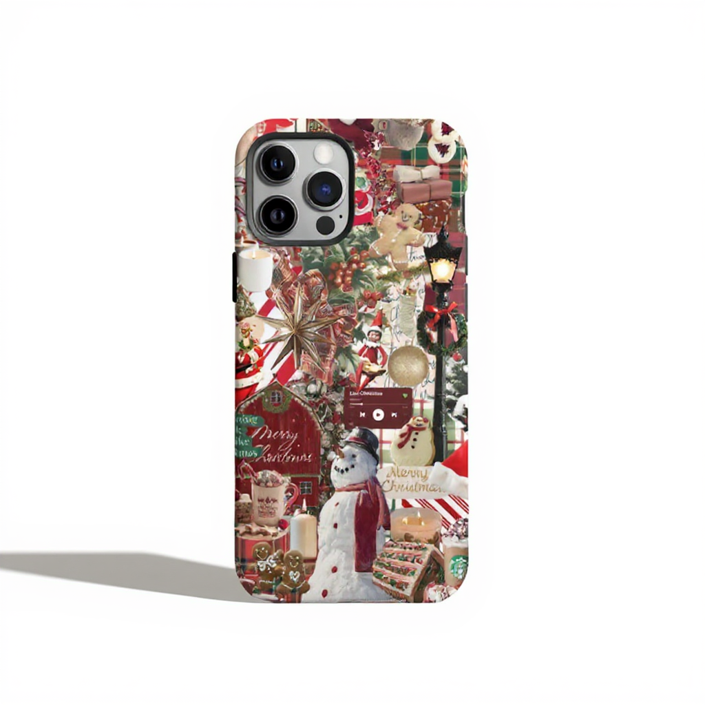 Festive Christmas Collage Tough Phone Case