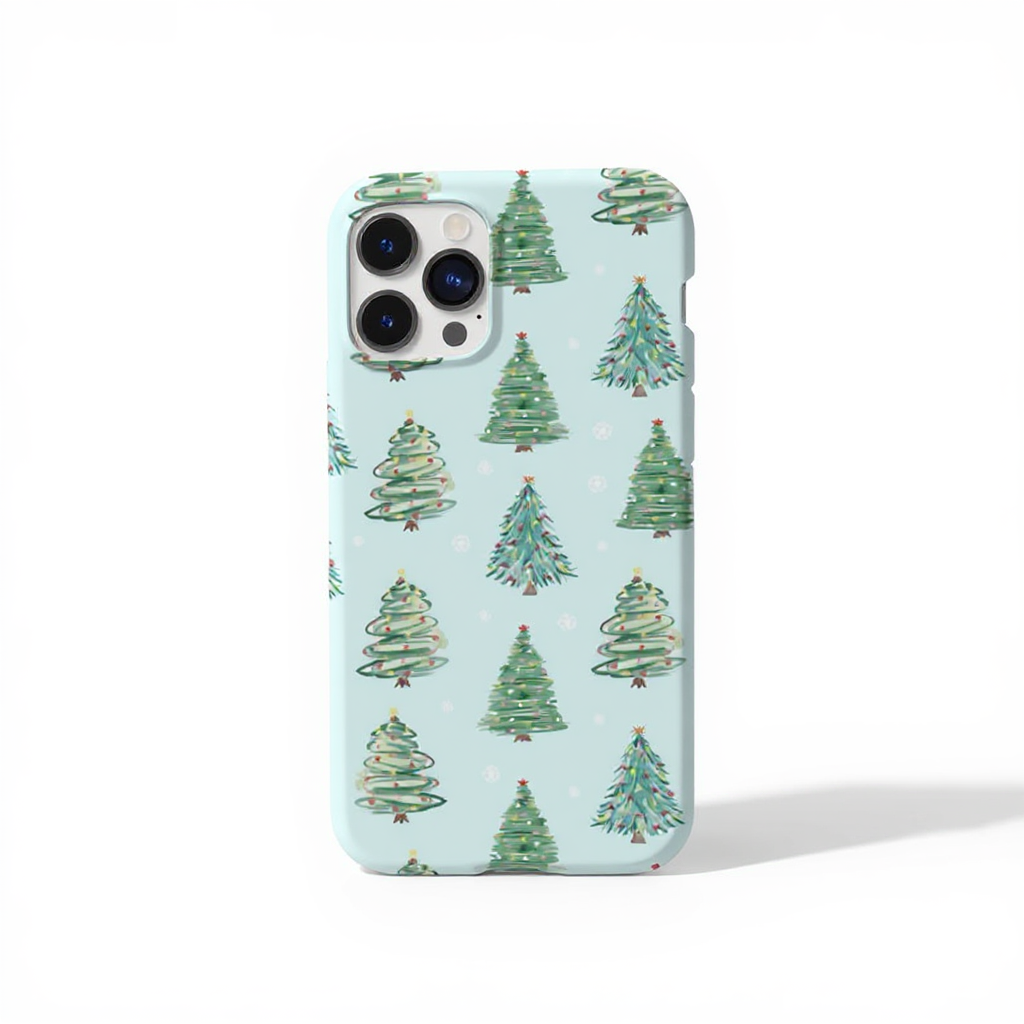 Festive Christmas Tree Pattern Tough Phone Case