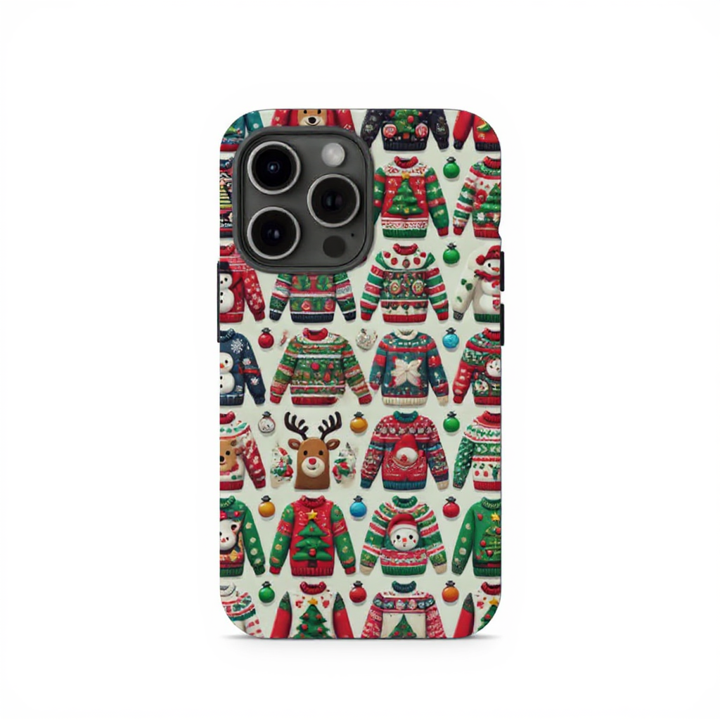 Festive Ugly Sweater Pattern Tough Phone Case