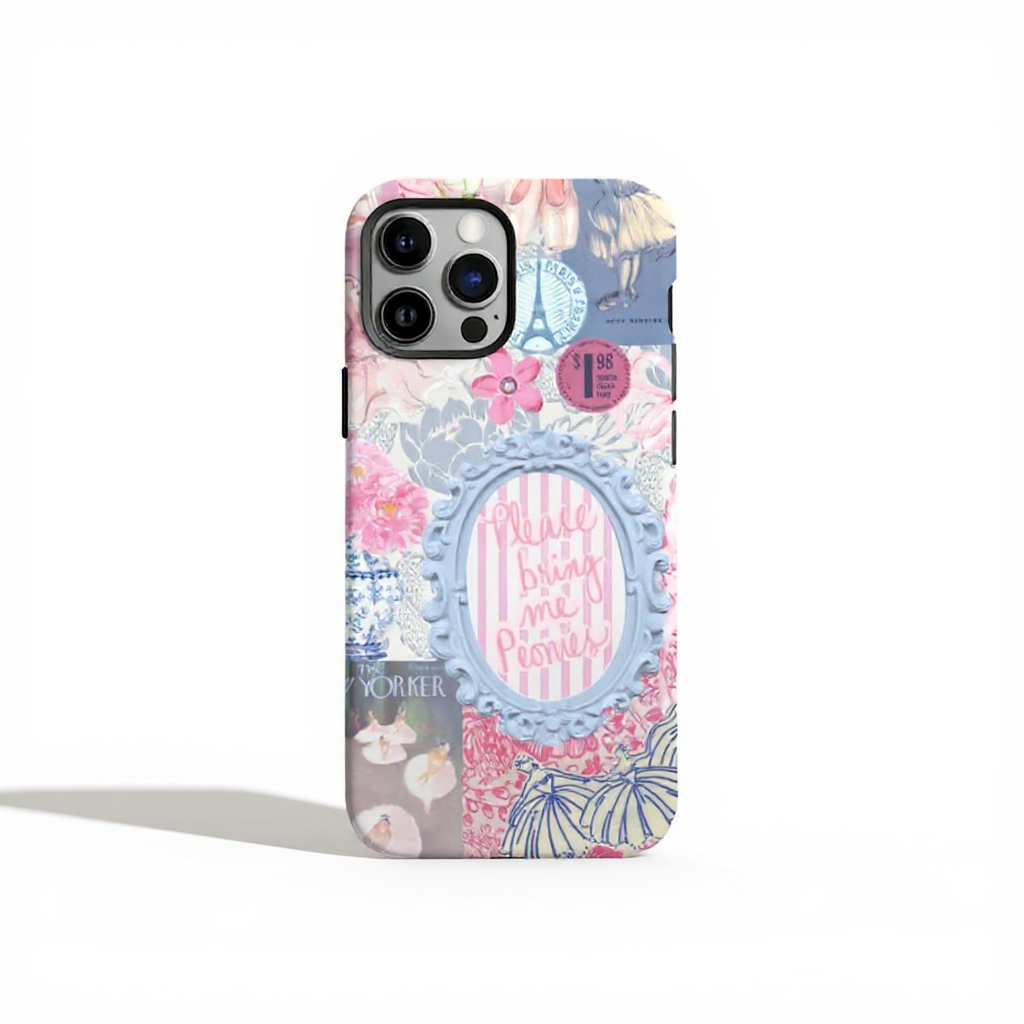 Floral Collage Aesthetic Tough Phone Case