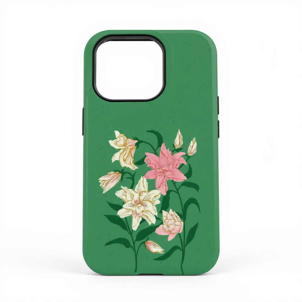 Floral Elegance Green Tough Phone Case