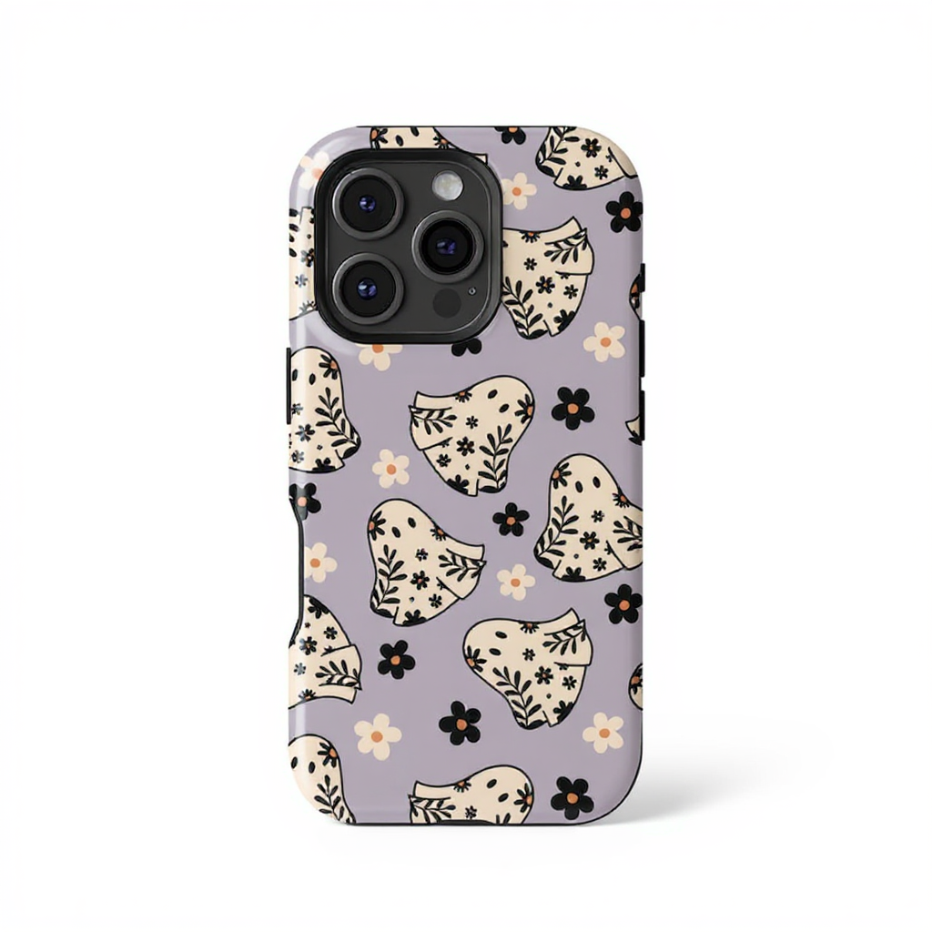 Floral Heart Pattern Tough Phone Case