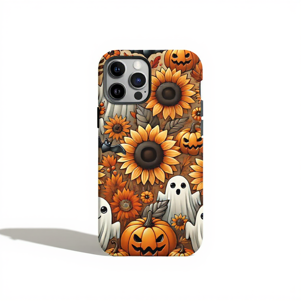 Halloween Sunflower Ghosts Tough Phone Case