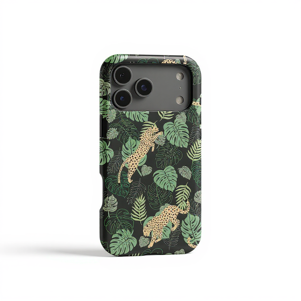 Jungle Leopard Print Tough Phone Case