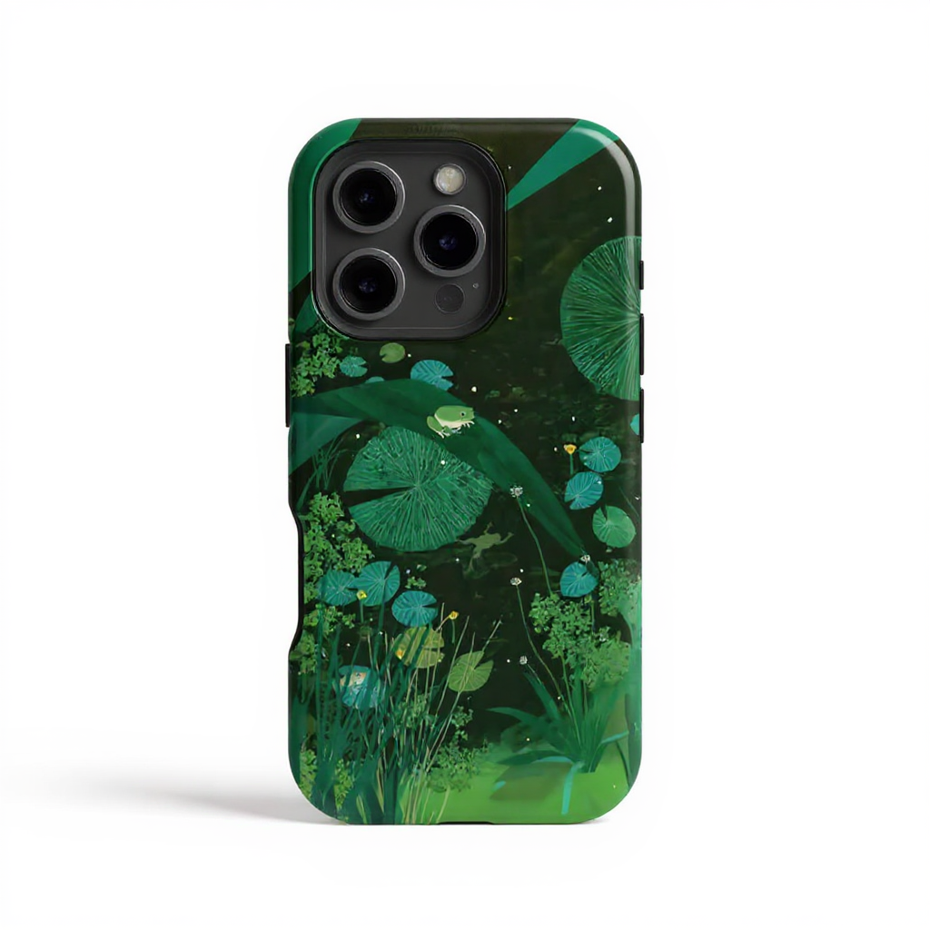Lush Green Lily Pad Art Tough Phone Case