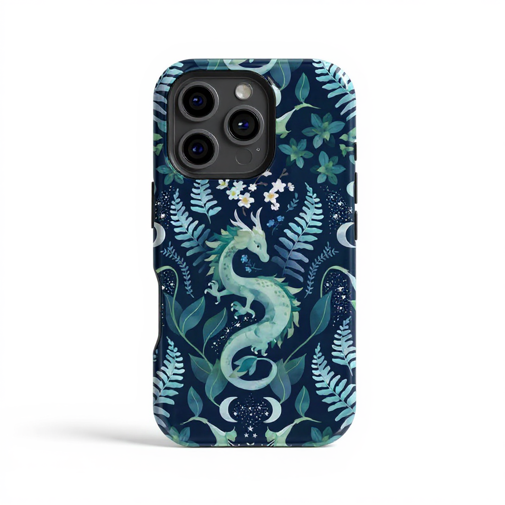Mystical Green Dragon Art Tough Phone Case