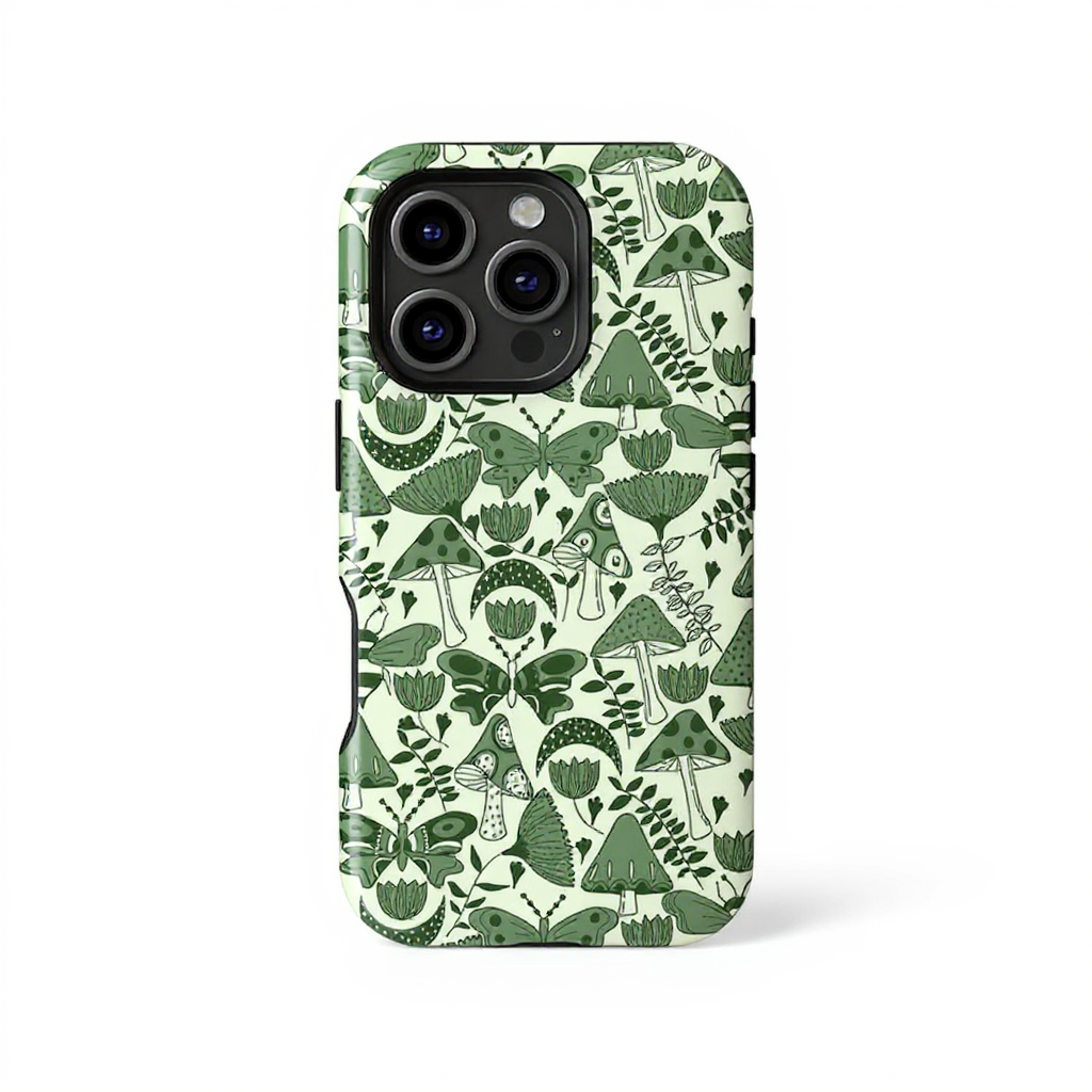Nature-Inspired Green Foliage Tough Phone Case
