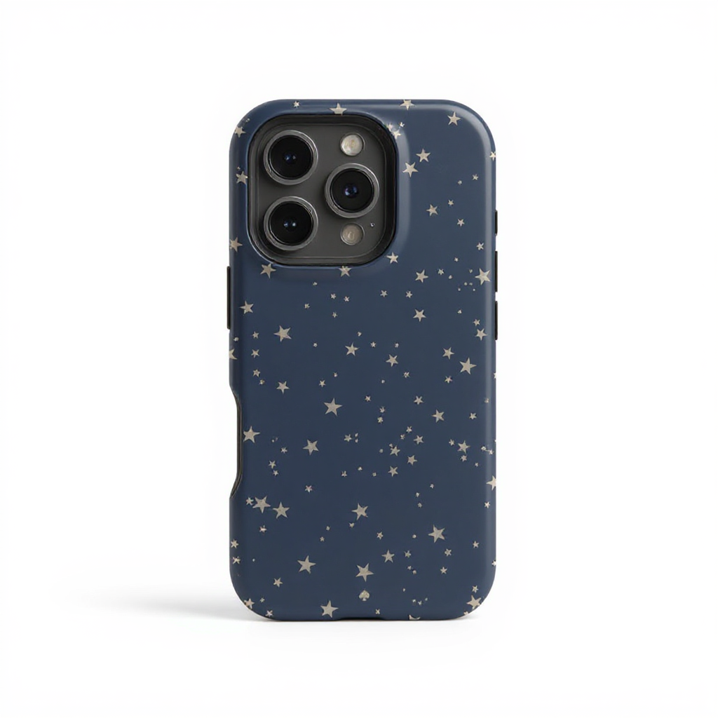 Navy Blue Starry Night Tough Phone Case