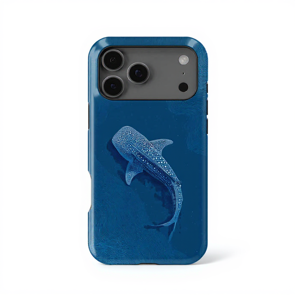 Ocean Blue Shark Design Tough Phone Case