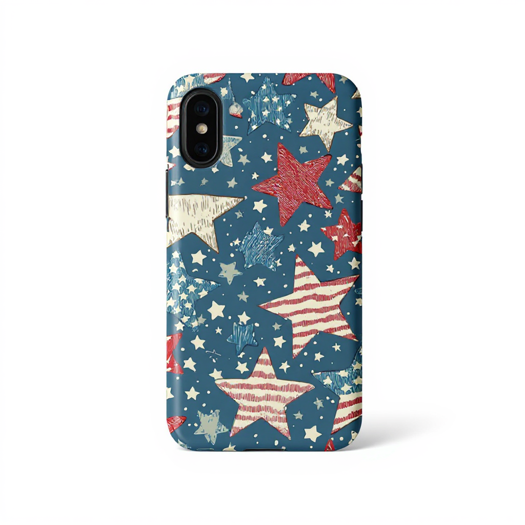 Patriotic Stars and Stripes Tough Phone Case