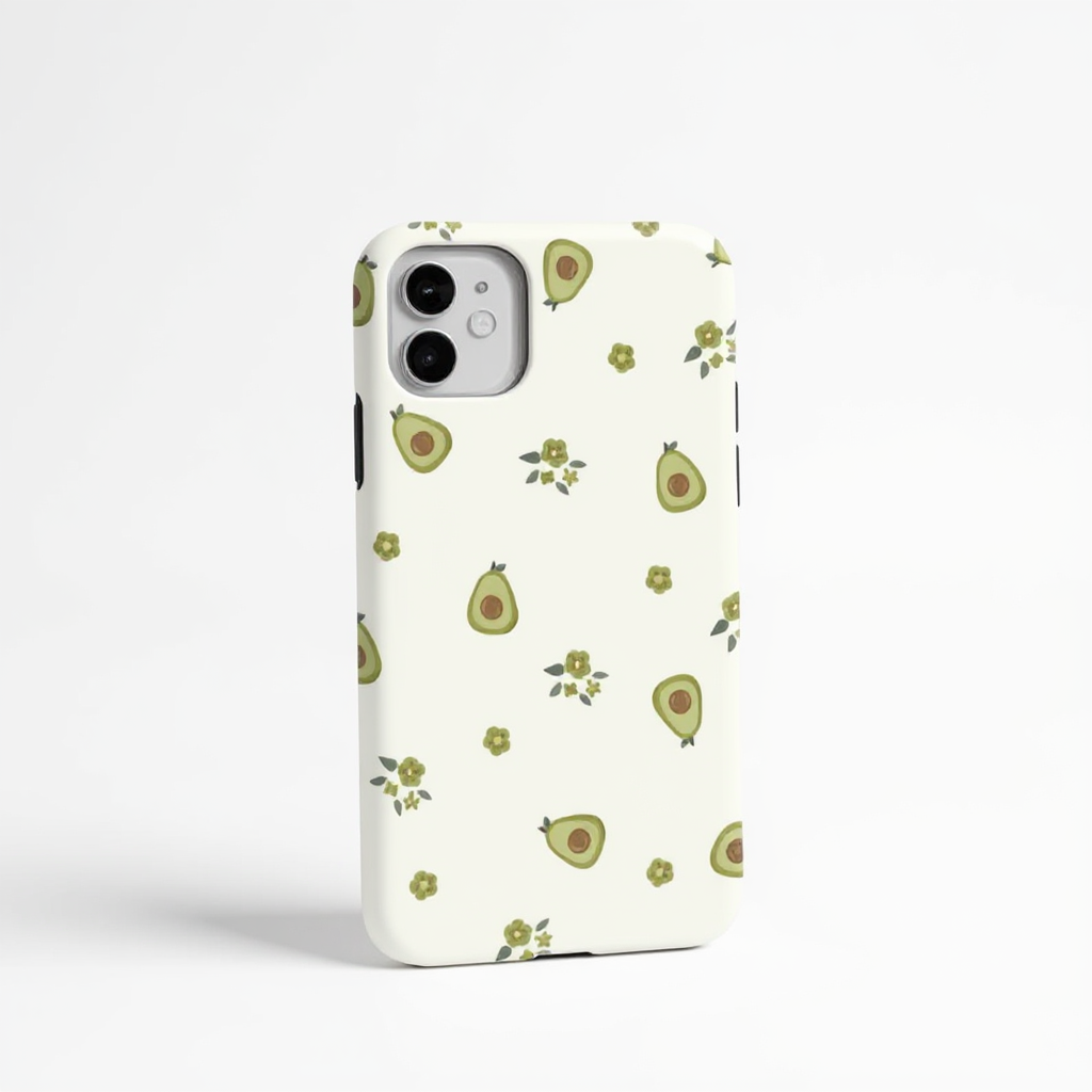 Playful Avocado Pattern Tough Phone Case