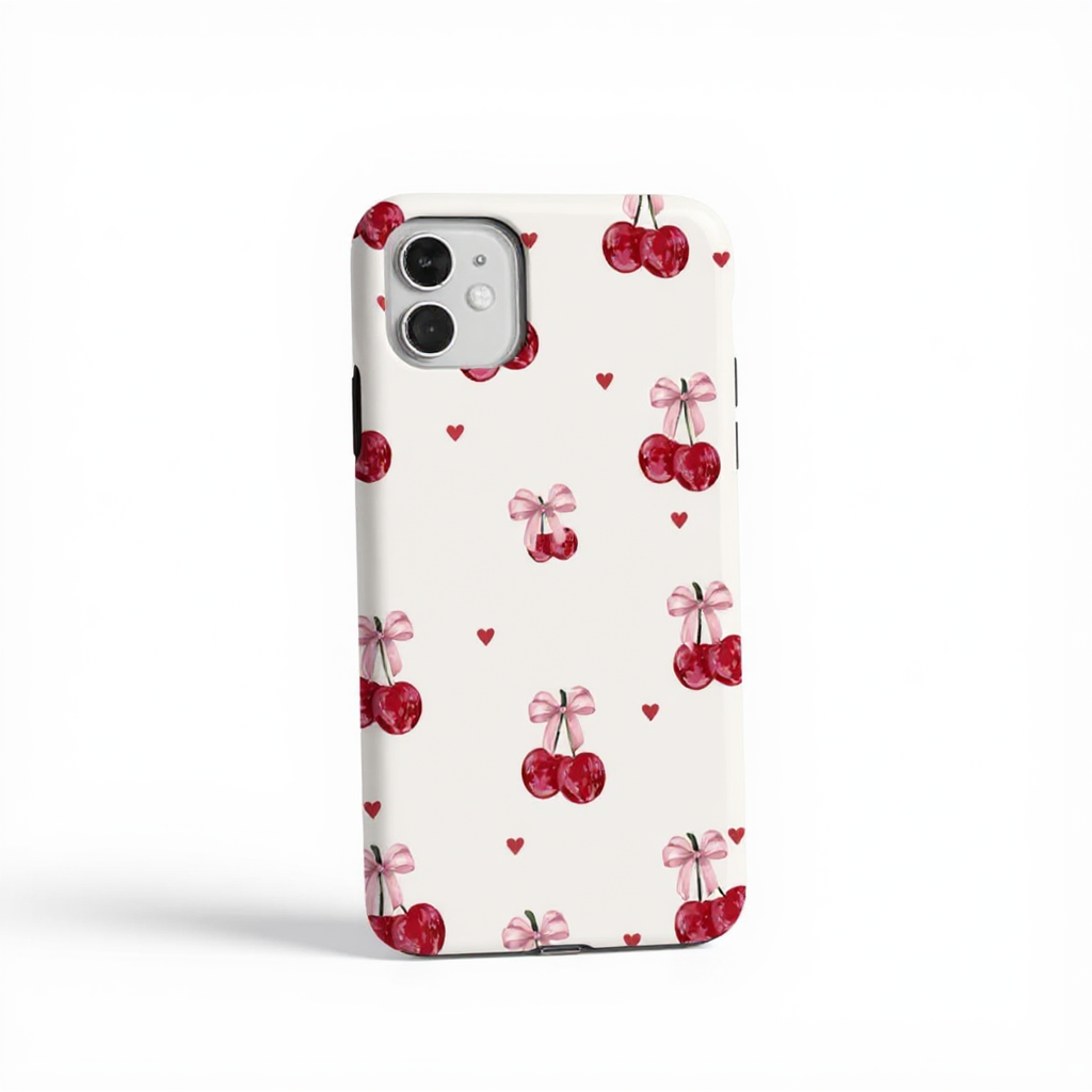 Playful Cherry Blossom Print Tough Phone Case