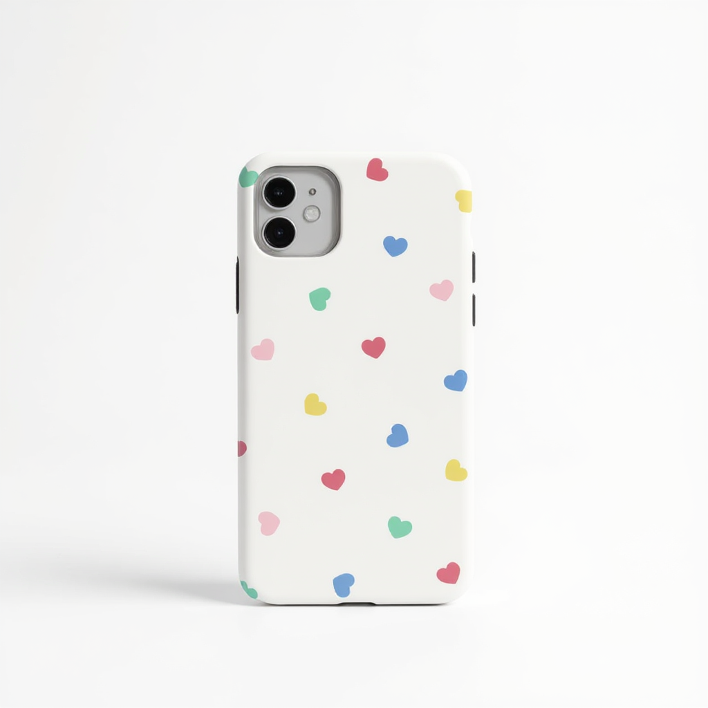 Playful Colorful Hearts Design Tough Phone Case