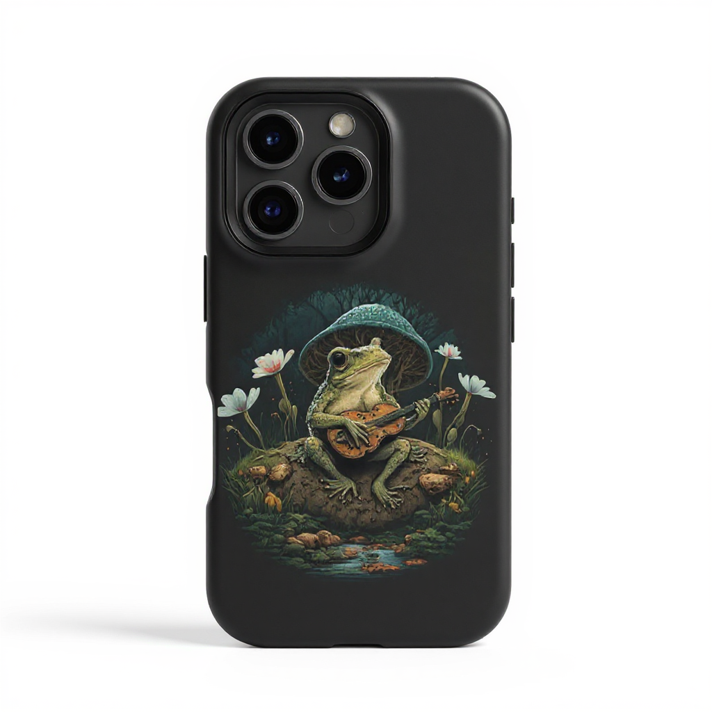 Playful Frog Musician Art Tough Phone Case