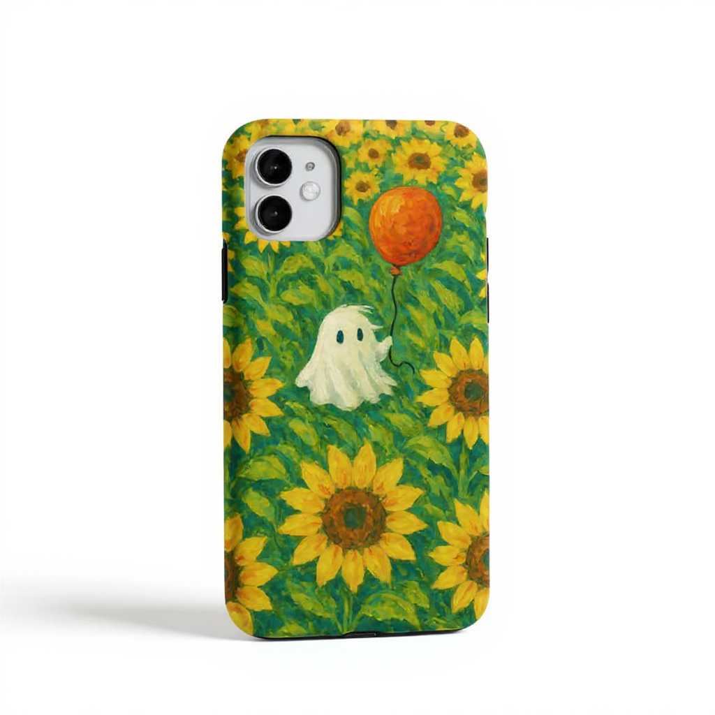Playful Ghost with Balloon Tough Phone Case