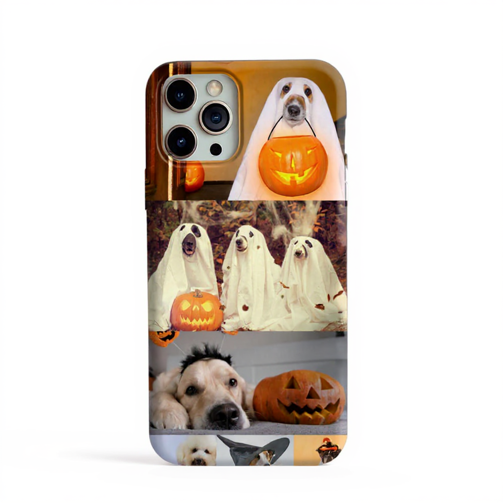 Playful Halloween Dog Art Tough Phone Case