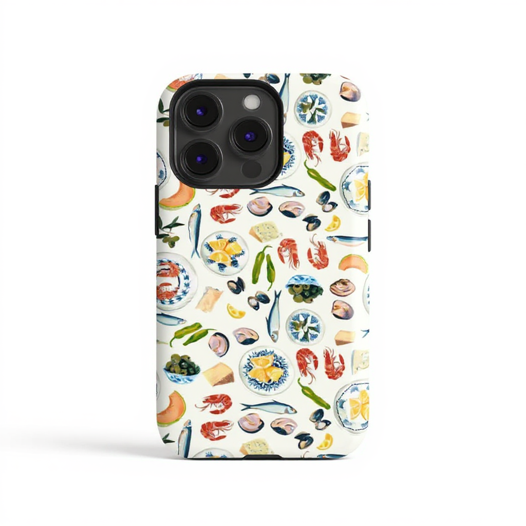 Playful Seafood Design Tough Phone Case