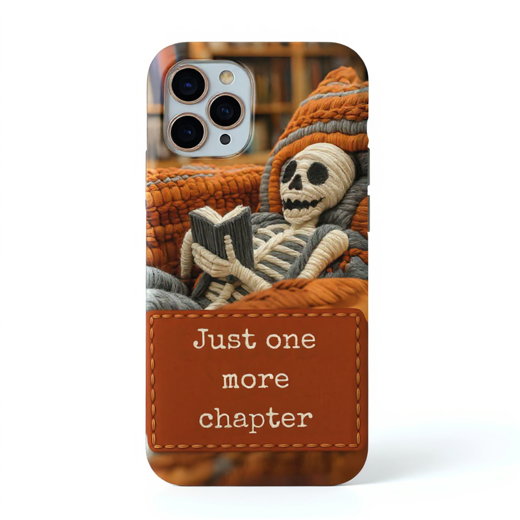 Playful Skeleton Reading Quote Tough Phone Case