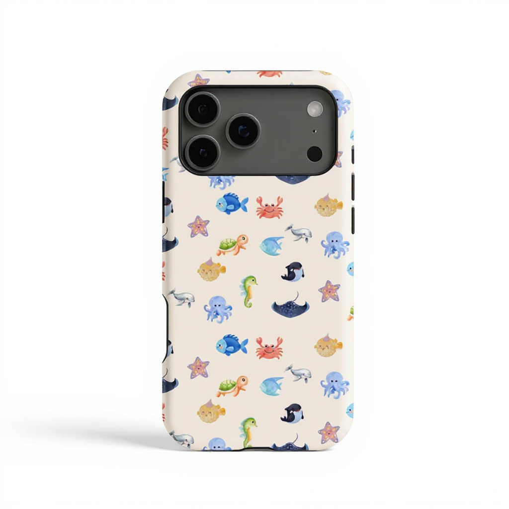 Playful Underwater Creatures Tough Phone Case