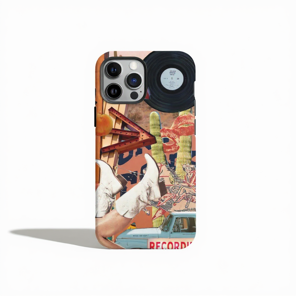 Retro Collage Art Tough Phone Case