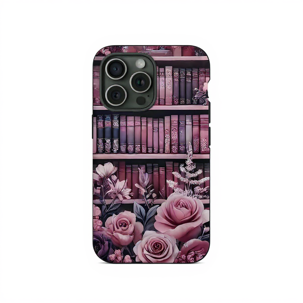 Romantic Floral Library Aesthetic Tough Phone Case