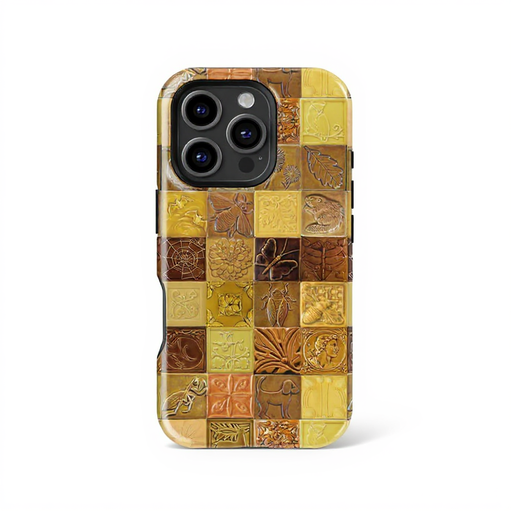Rustic Patterned Tile Design Tough Phone Case