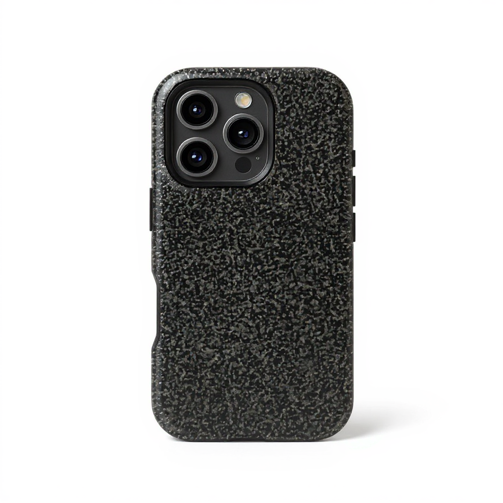 Sleek Black Texture Tough Phone Case
