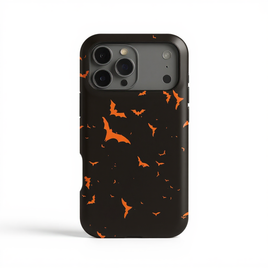 Spooky Bat Print Tough Phone Case