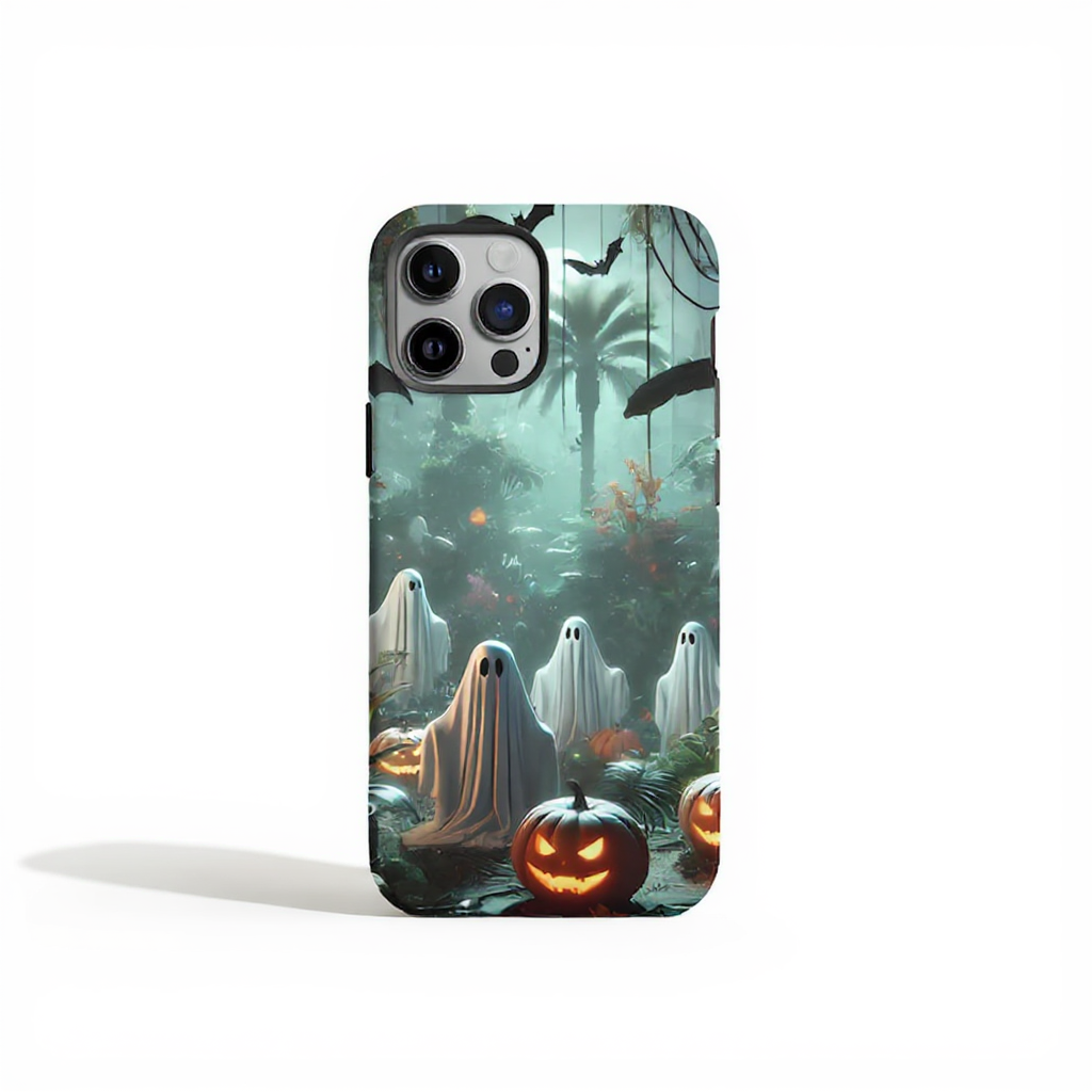 Spooky Ghosts and Pumpkins Halloween Tough Phone Case