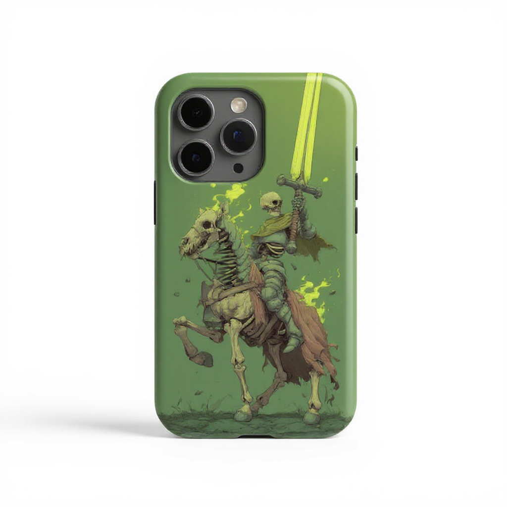 Spooky Skeleton Rider Art Tough Phone Case