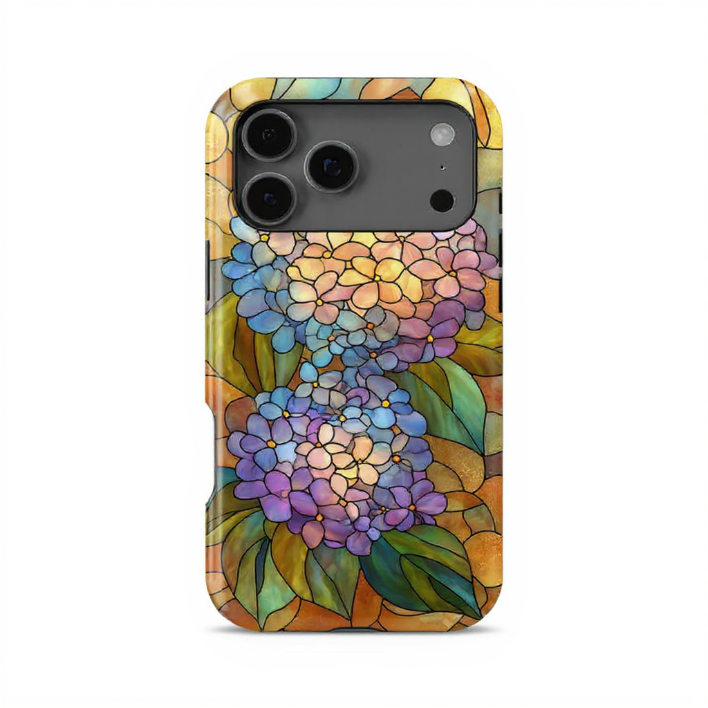 Stained Glass Floral Design Tough Phone Case